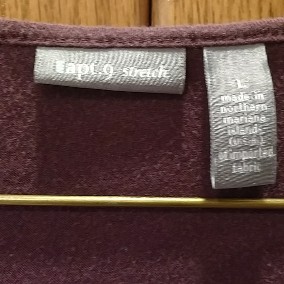 Apt. 9 maroon v-neck top - Picture 2 of 2